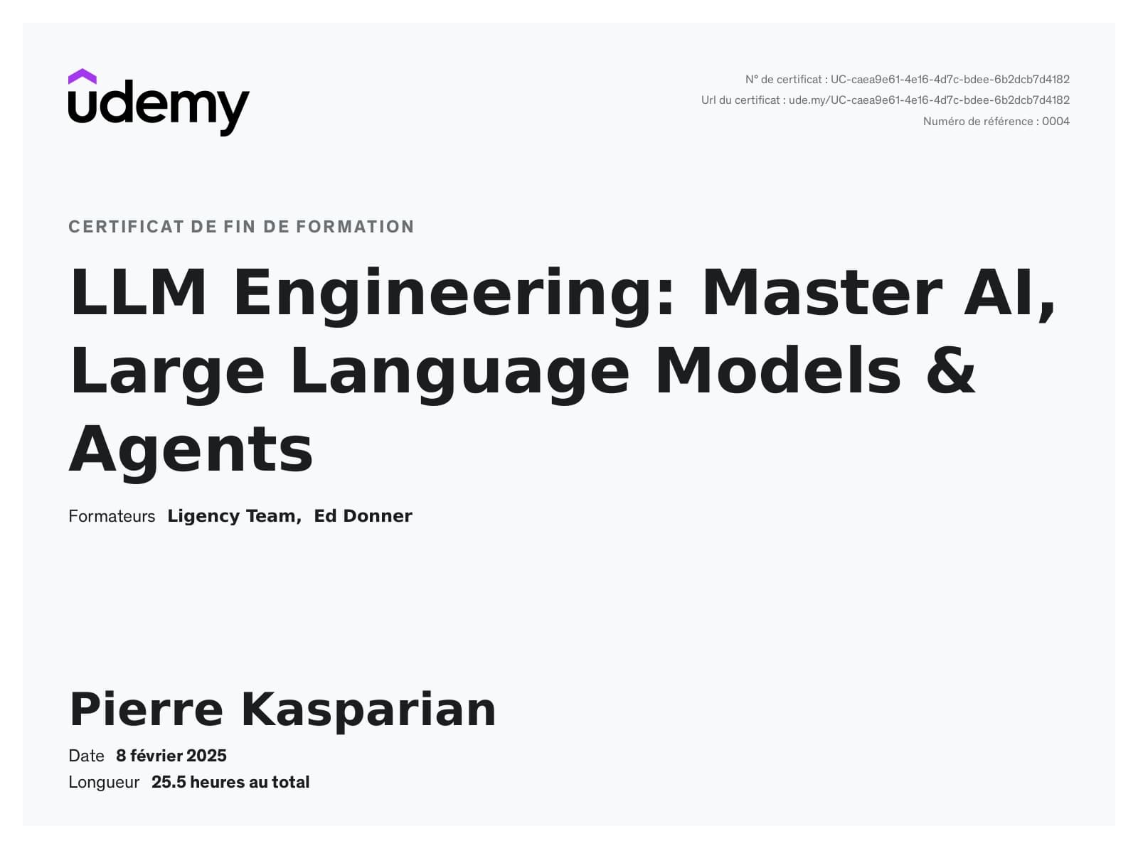 Formation LLM engineering