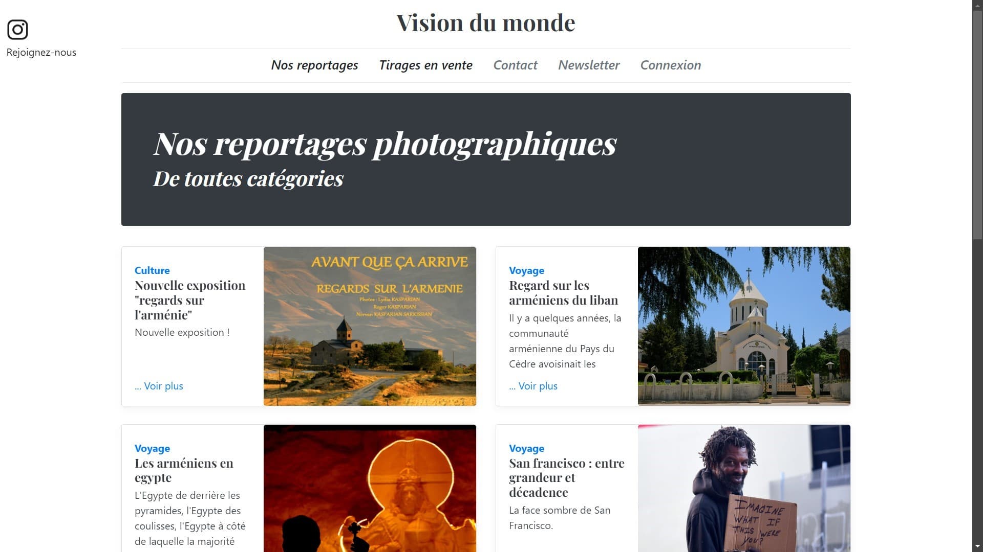 Site pour photographe professionnel